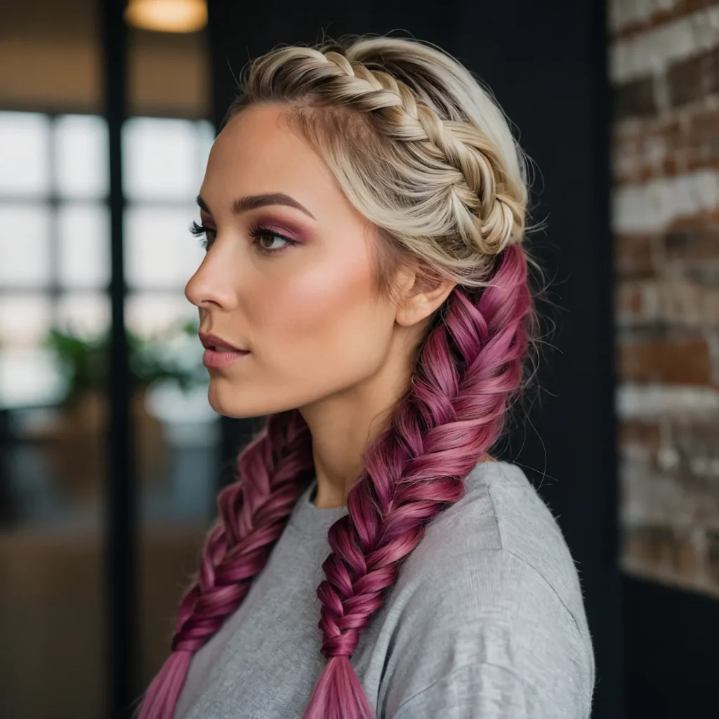 Braided Half‑Updo