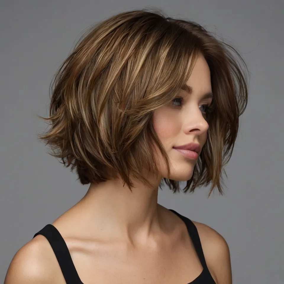 Airy Textured A‑Line Bob
