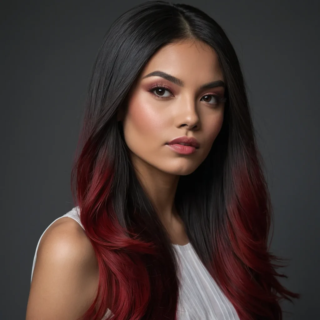 Black-to-Red Ombre