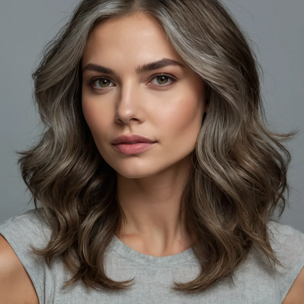 Brown with Creamy Gray Babylights