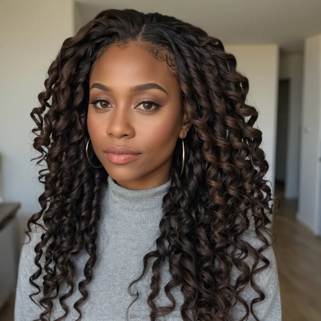 Locs with Curly Ends