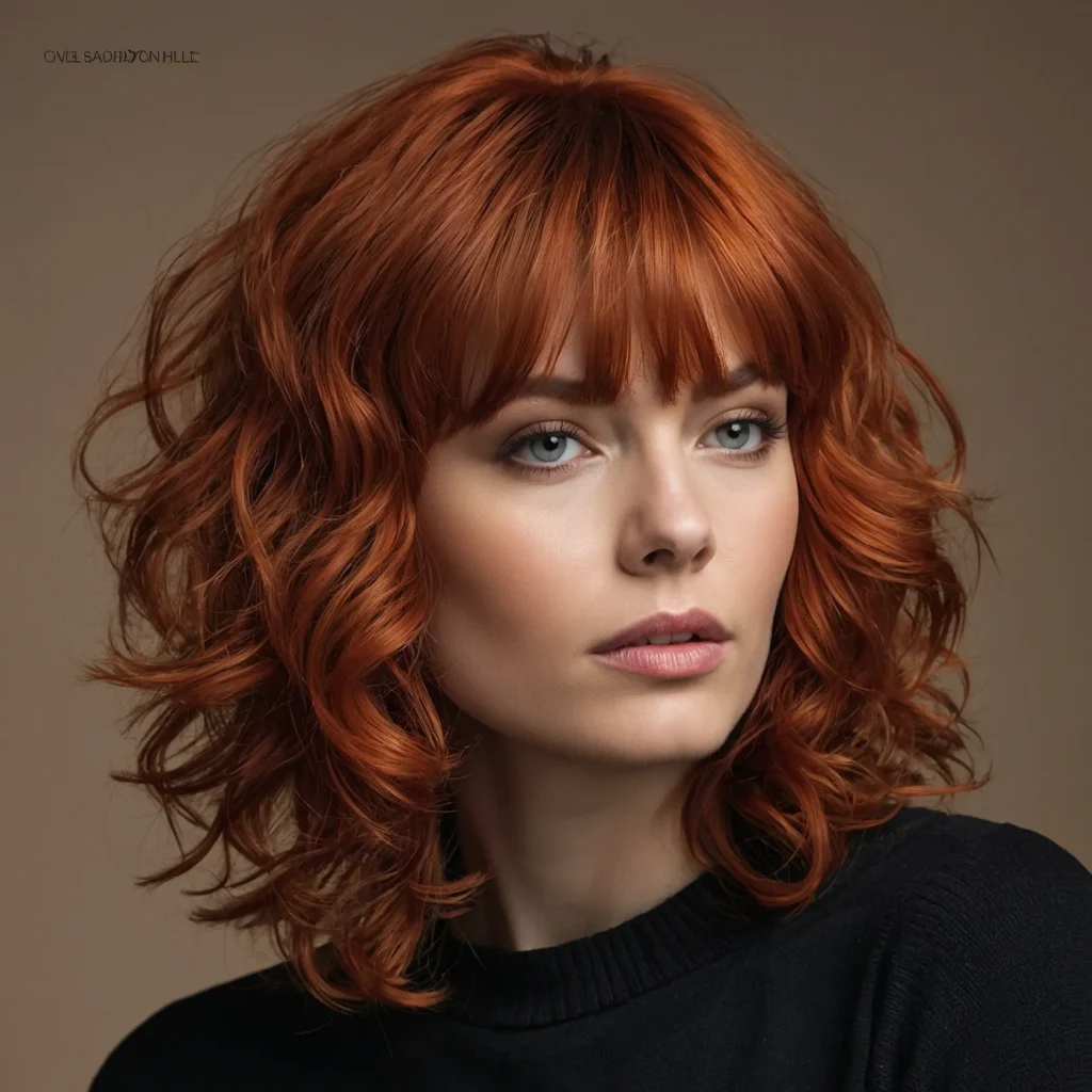 All-Over Red Curly Shag