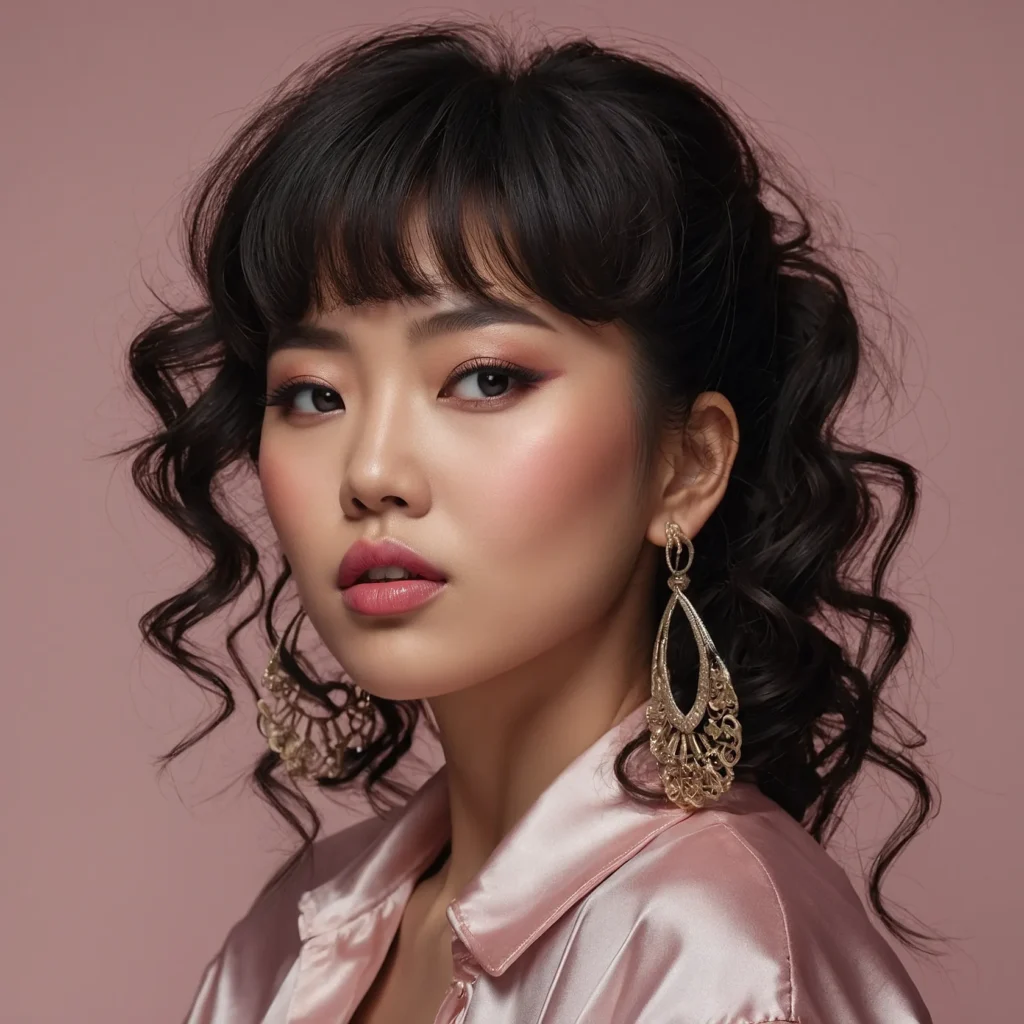 Lisa (BLACKPINK) – High Ponytail with Full Bangs