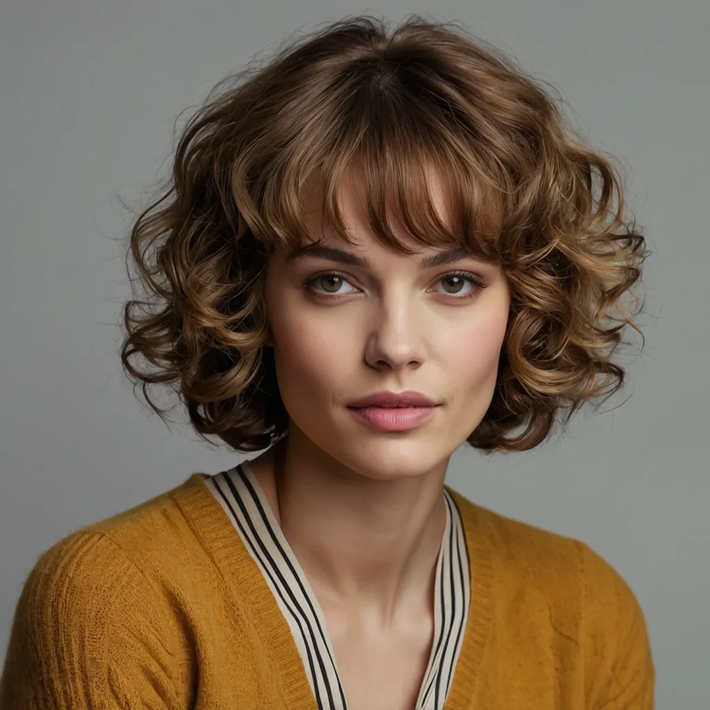 Curly French Bob