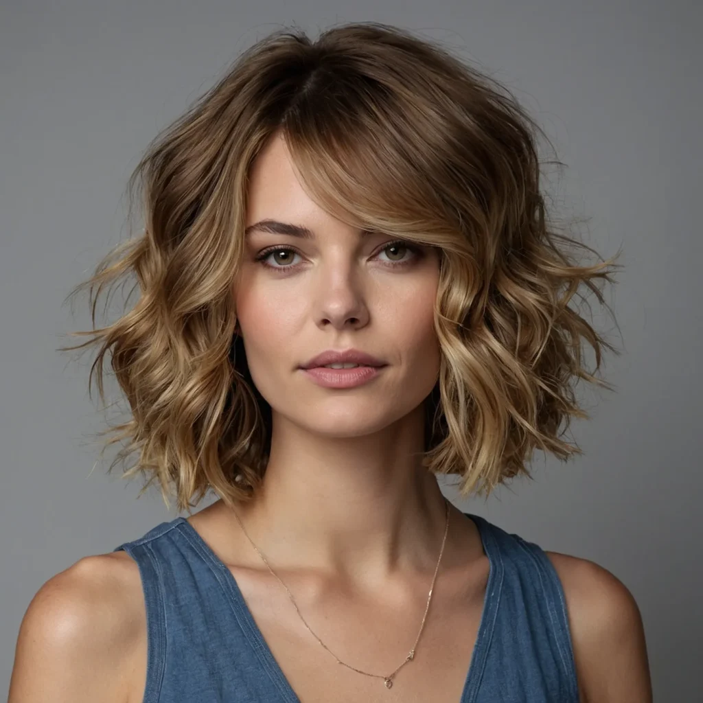 Wavy Collarbone Bob