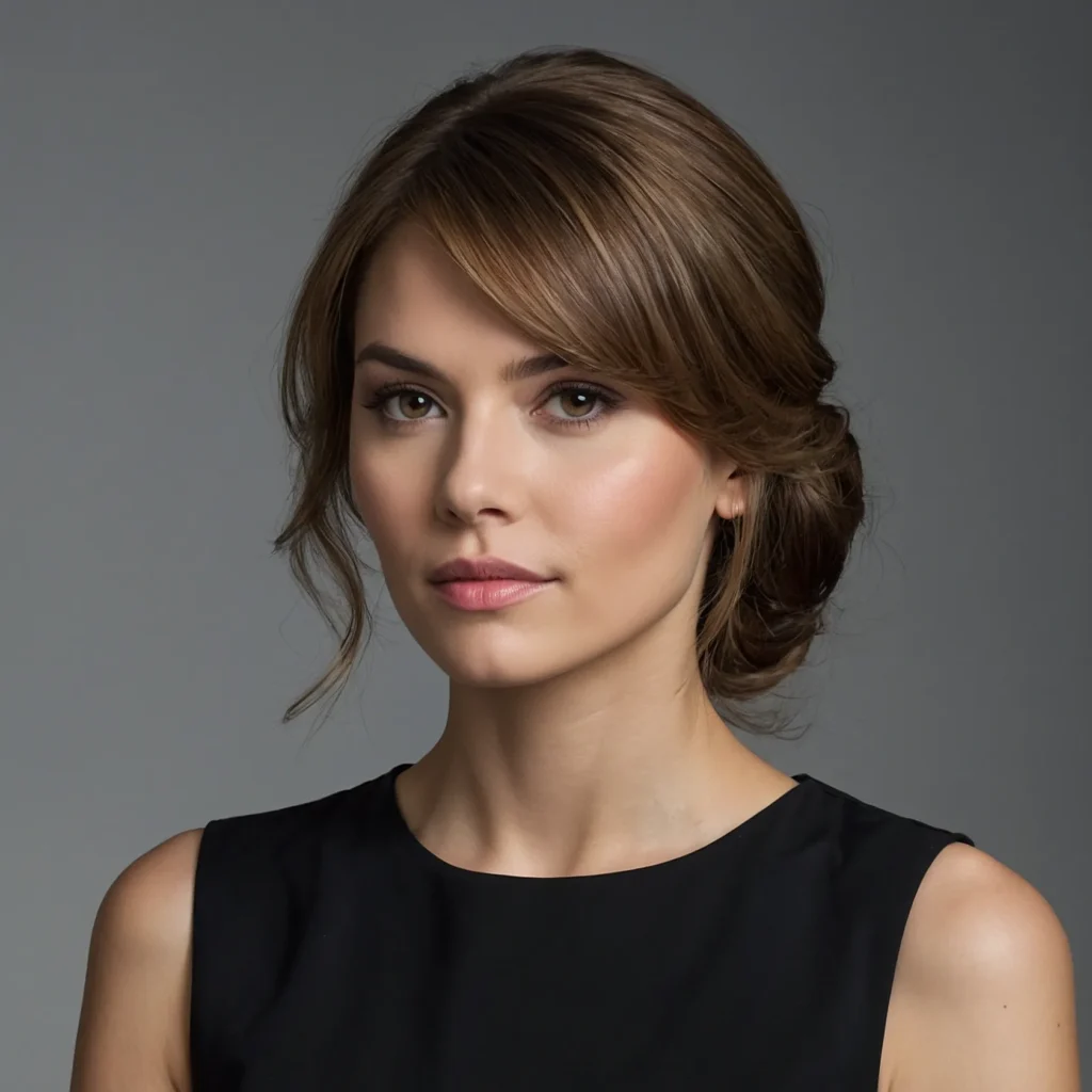 Half‑Up Style with Wispy Bangs
