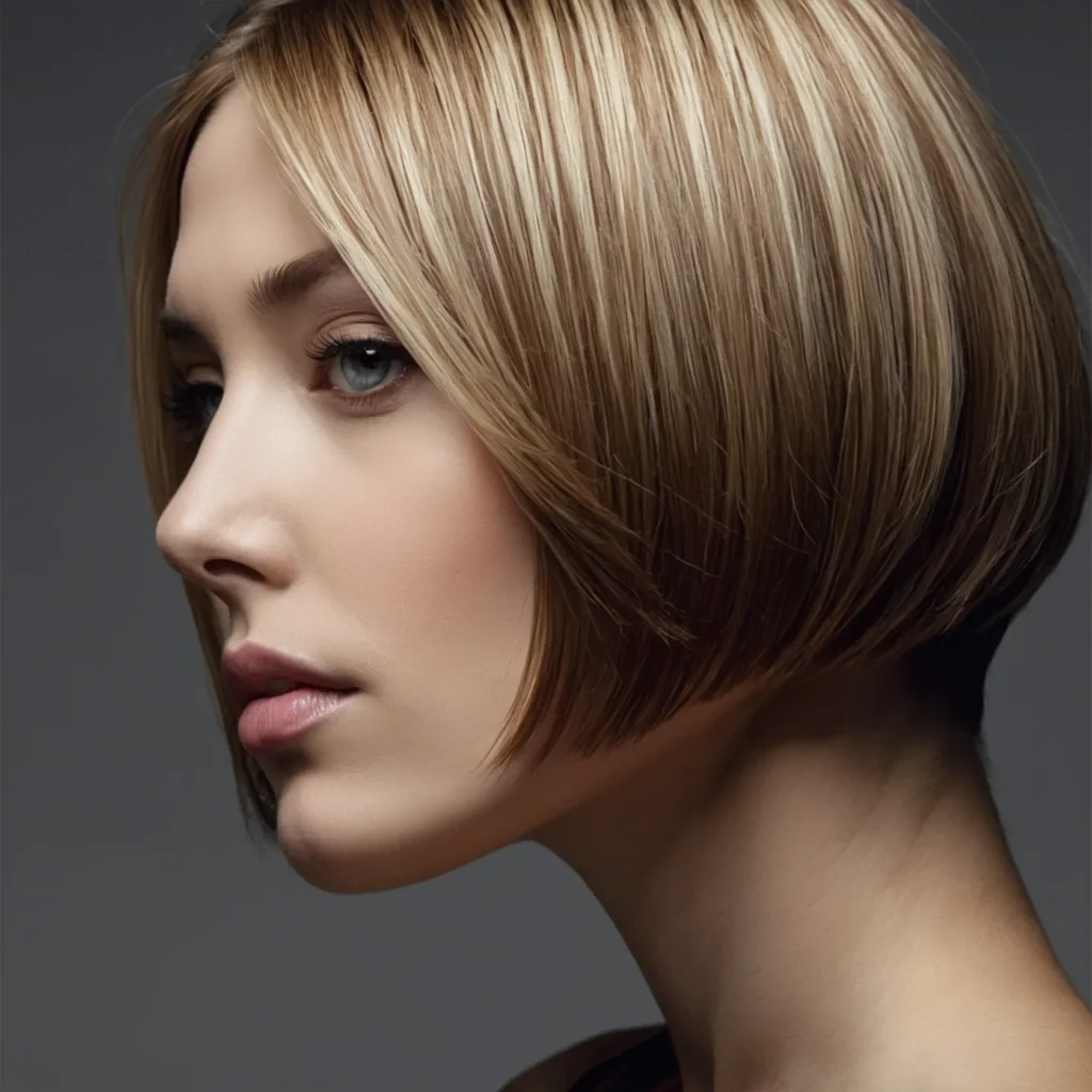 Middle-Parted Sleek Bob