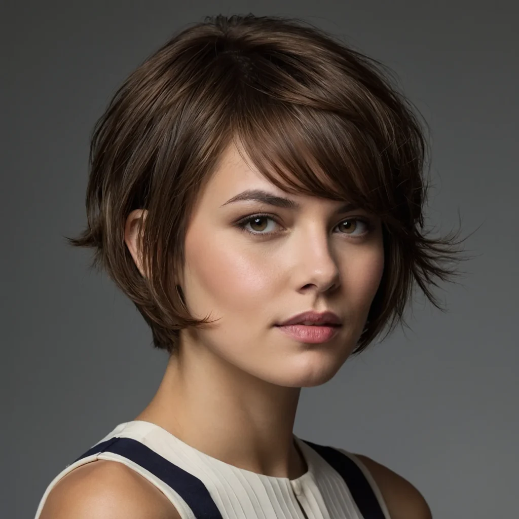 Bixie with Side‑Swept Bangs