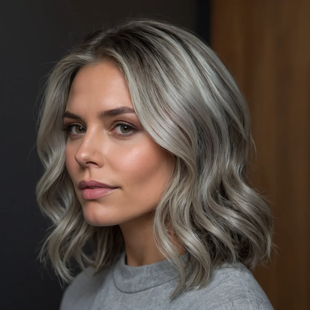 Platinum Gray Balayage
