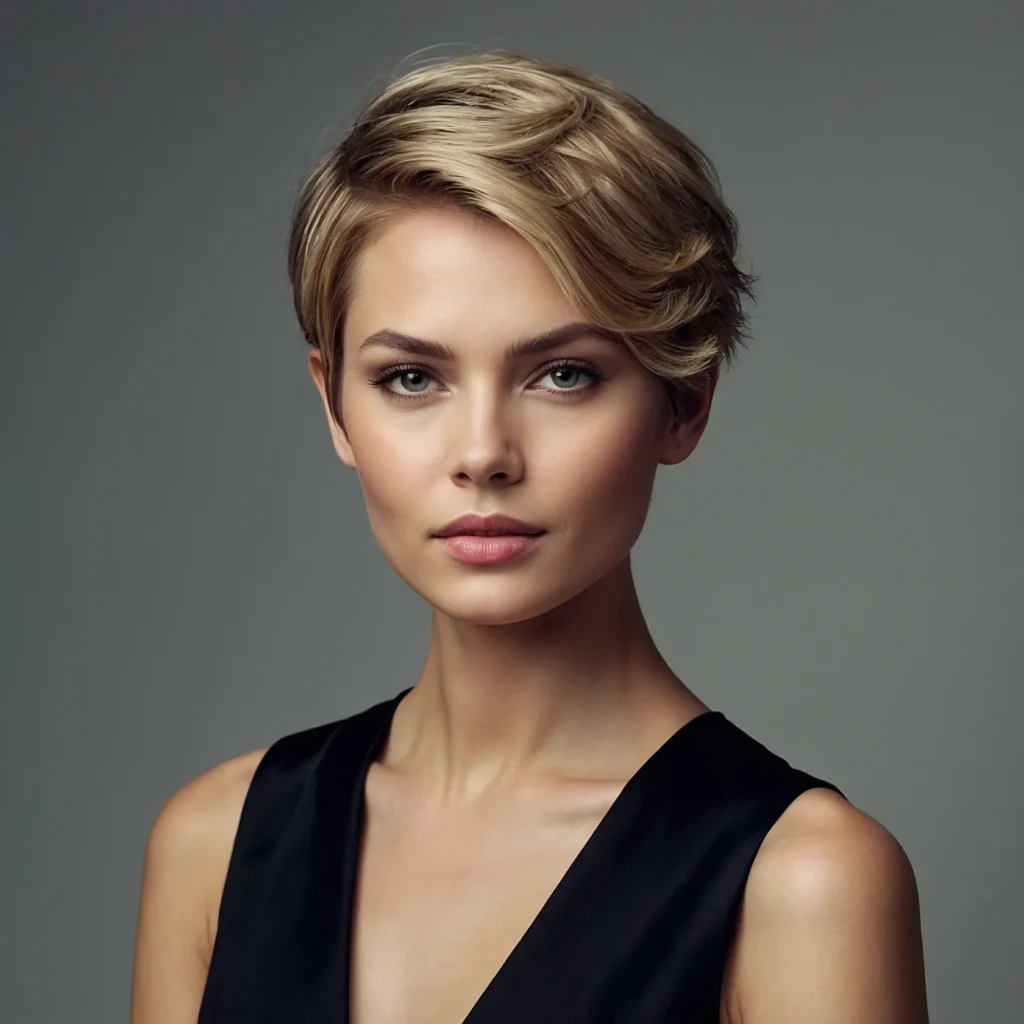 Side-Parted Pixie