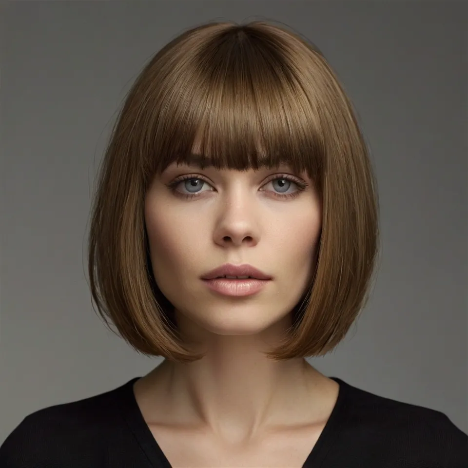 Curtain Bangs with A‑Line