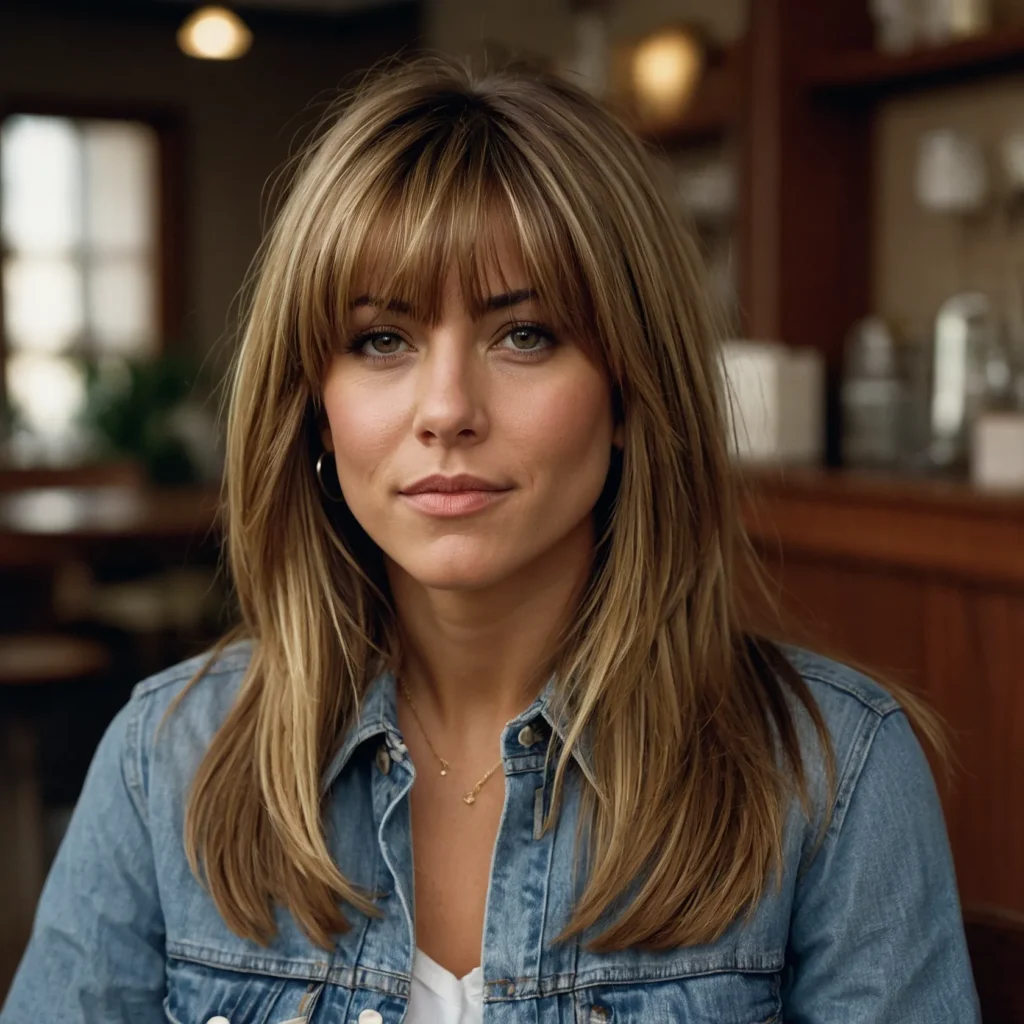 Feathered 'Rachel'-Style Bangs