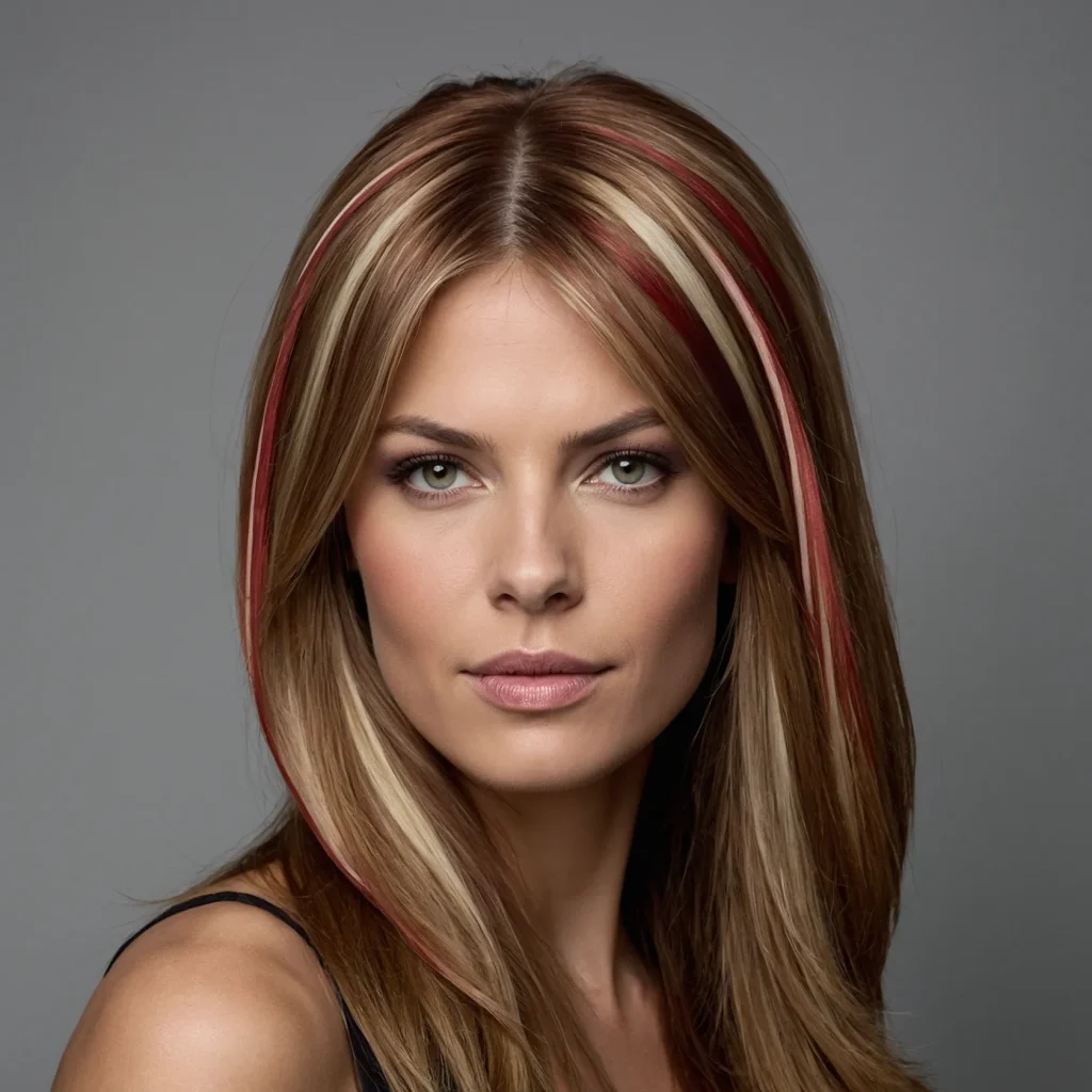 Reddish-Blonde Multi-Tone Ribbon Effect