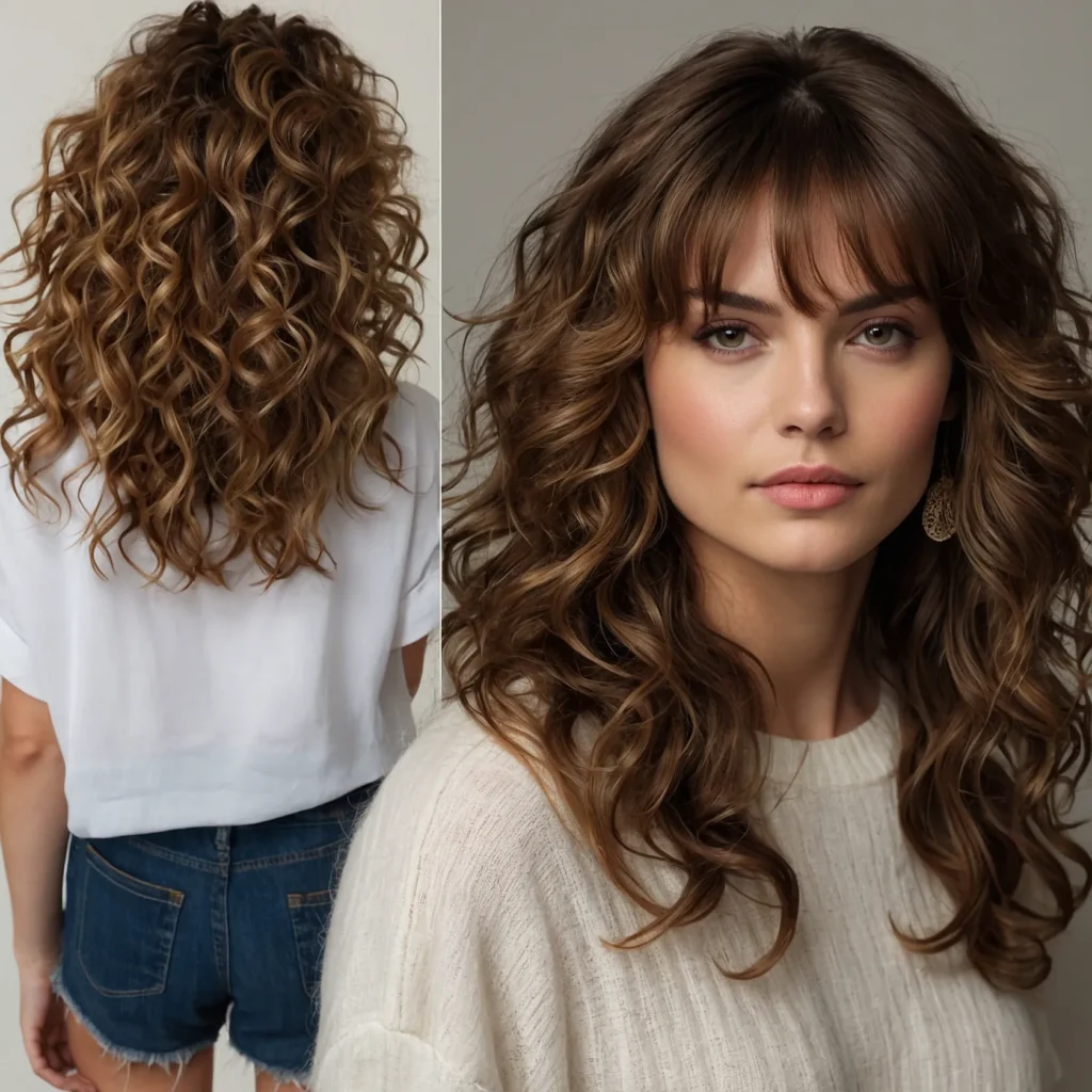 Long Pretty Shag for Permed Hair