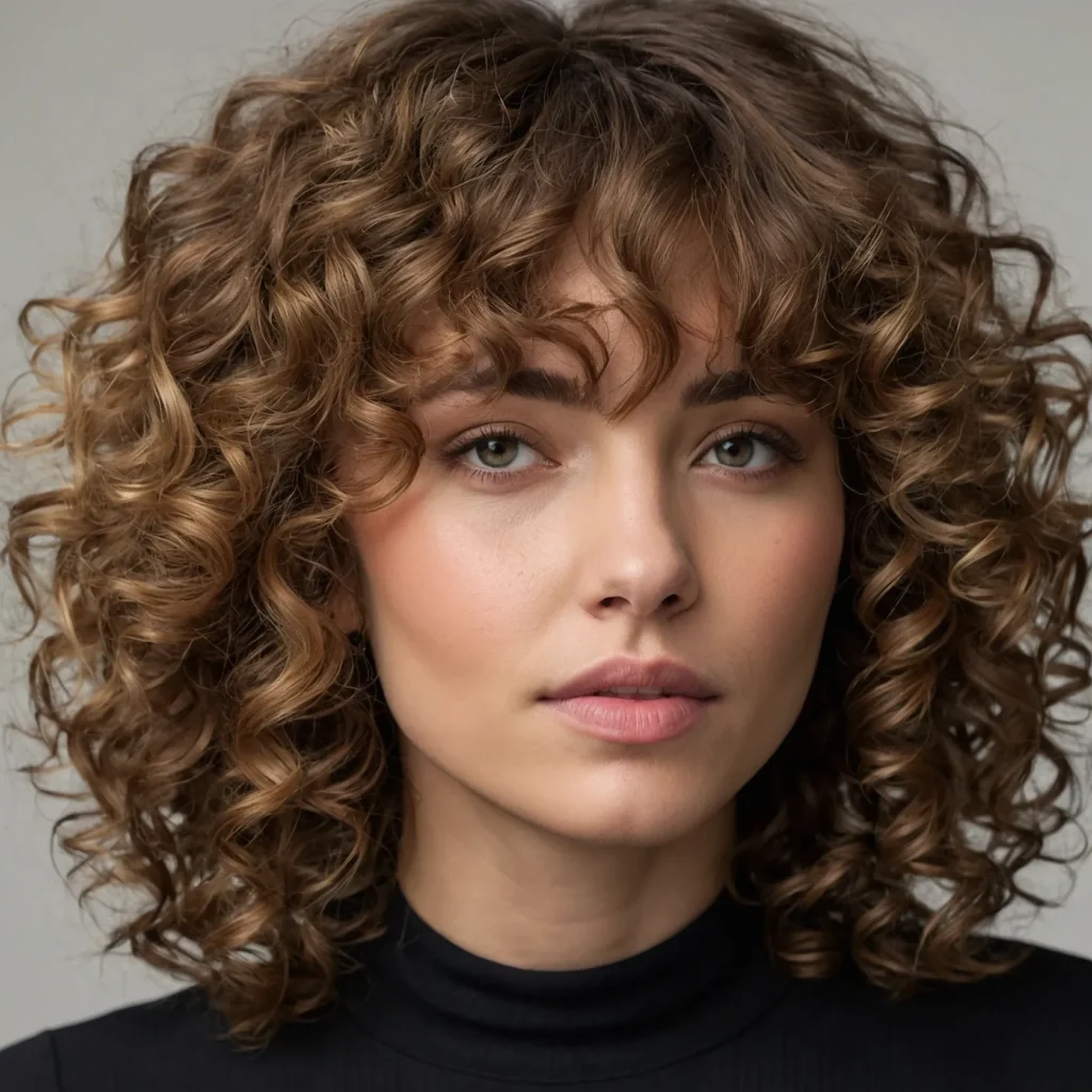 Wispy Curly Bangs