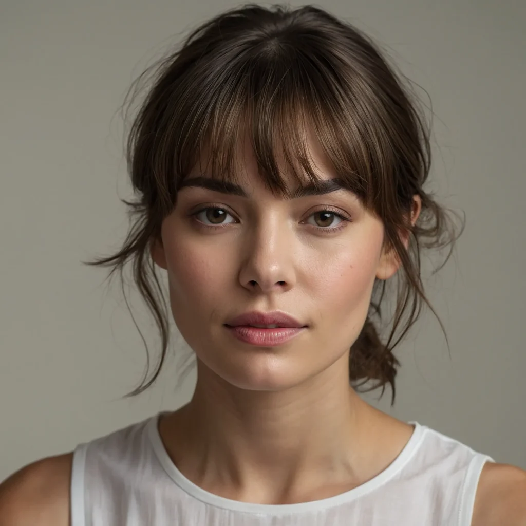 Thin Feathered Bangs