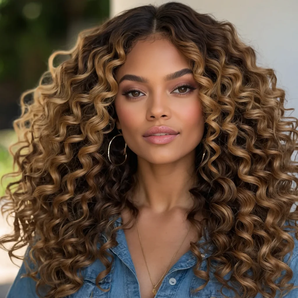 Bright Pops in Curly Curls