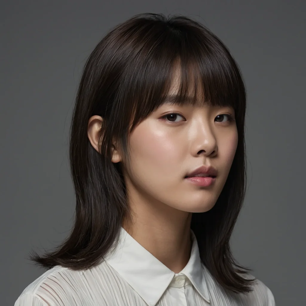 Korean Hush Cut with Side Bangs