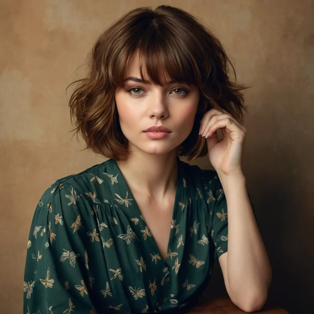 Butterfly (Rachel) with Side Bangs
