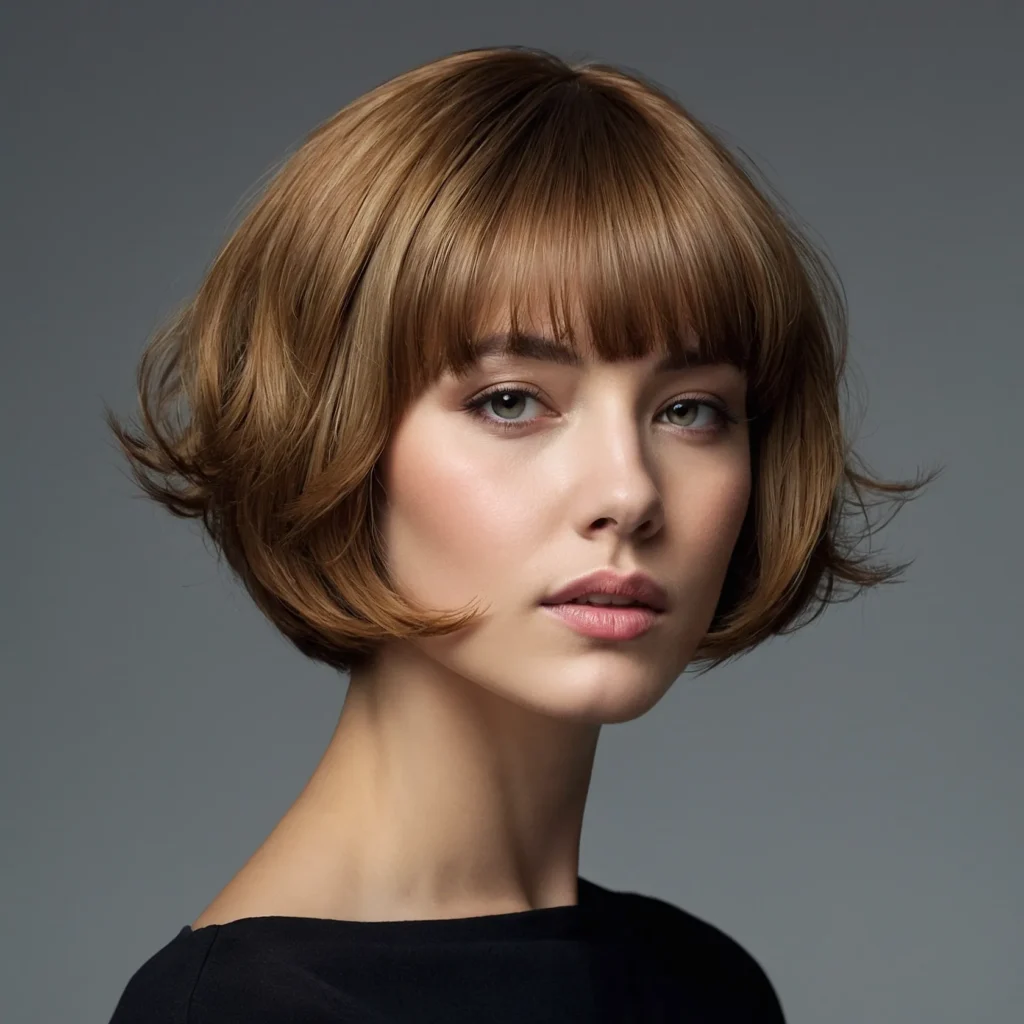Bubble Bob with See‑Through Bangs