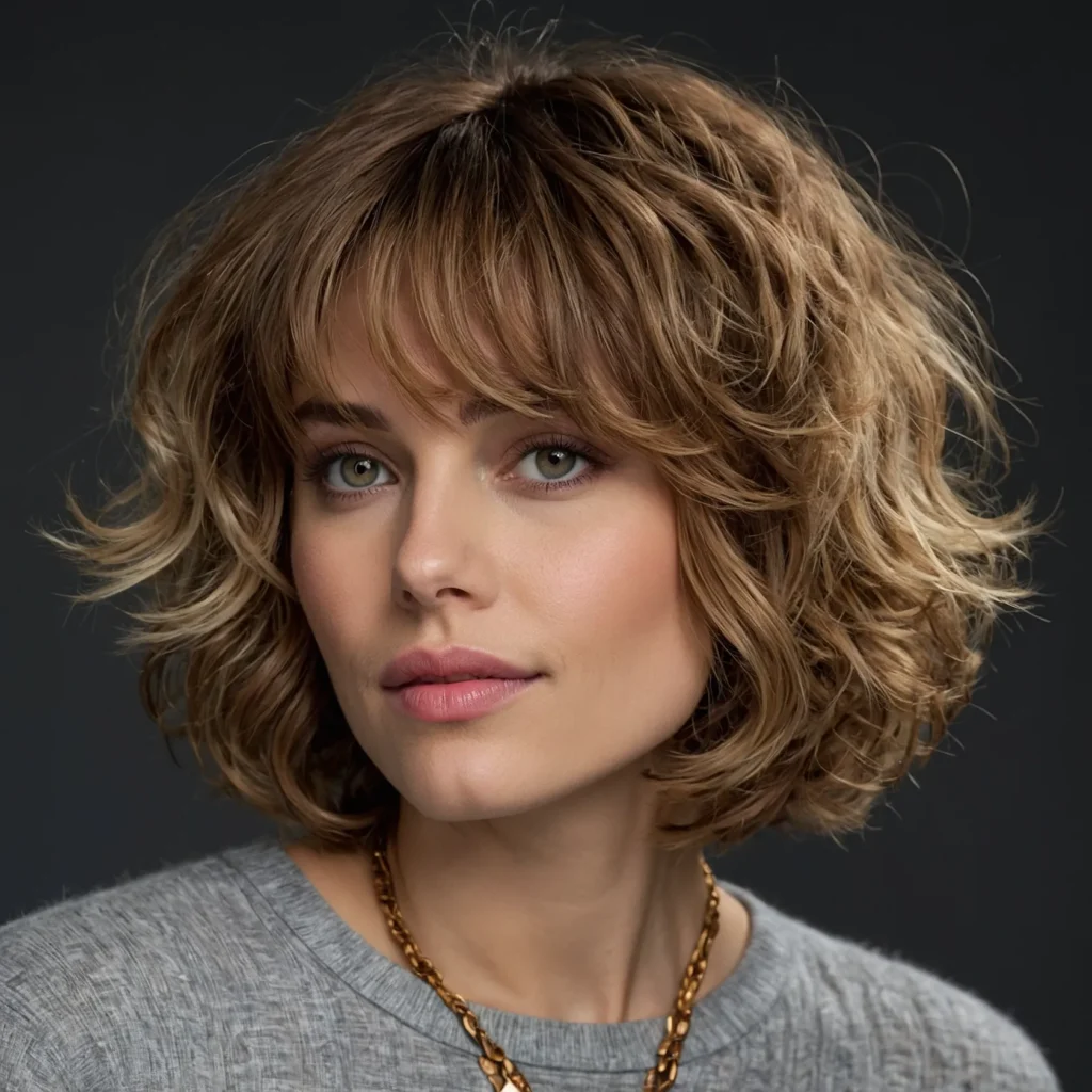 Curly Bob Shag