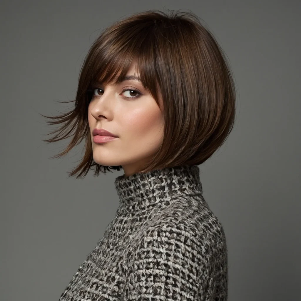 Tapered Bob with Stacked Layers