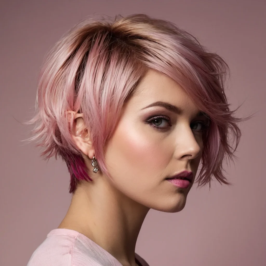 Textured Pink Bixie (Pixie‑Bob hybrid)