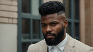 Leonardo Kino XL A stylish Black man with a bold Edgar Cut hai ()