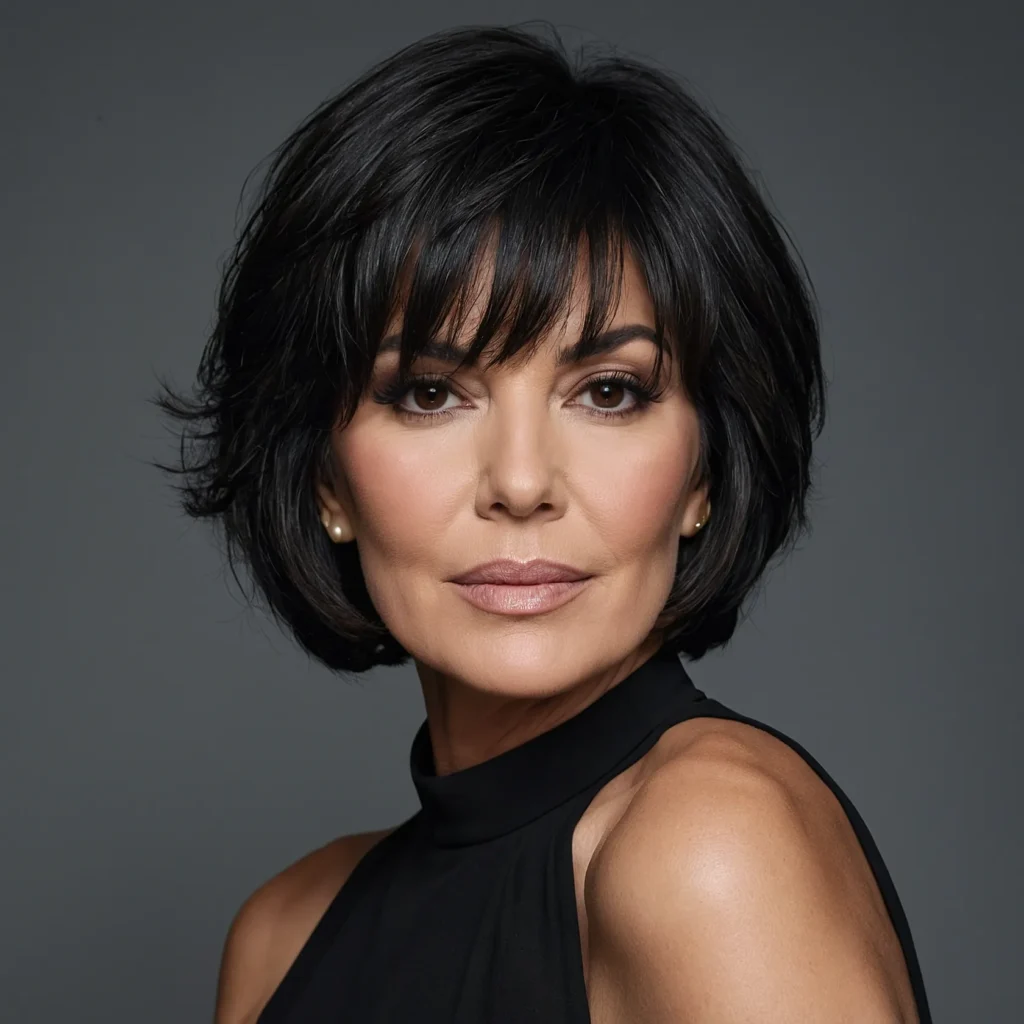 Textured Bob + Curtain Bangs