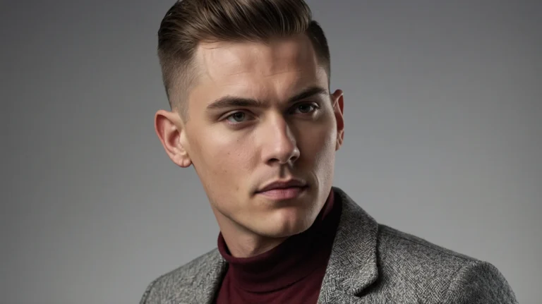 Leonardo Kino XL A stylish white man with a modern crew cut ha