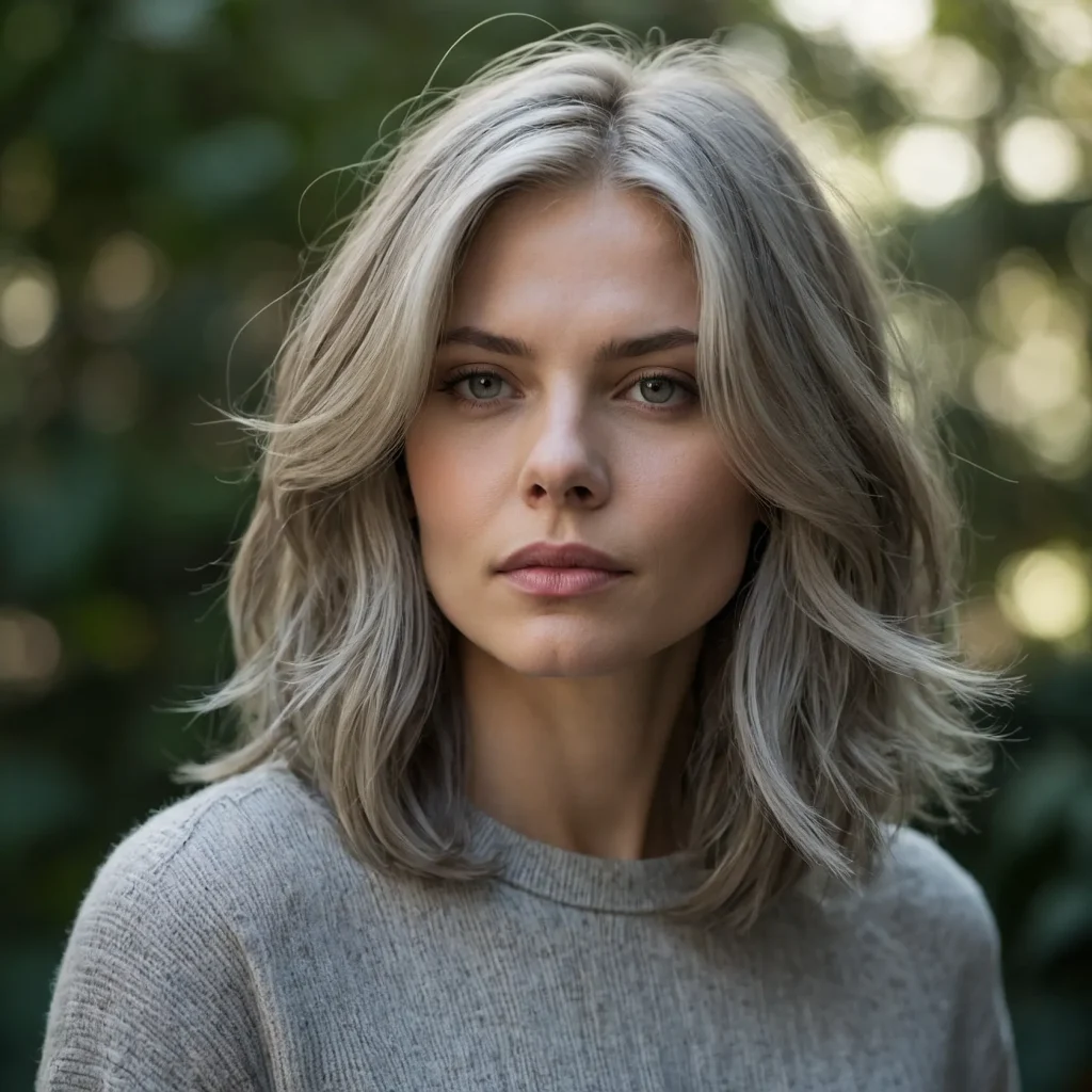 Cool‑Toned Ashy Lob