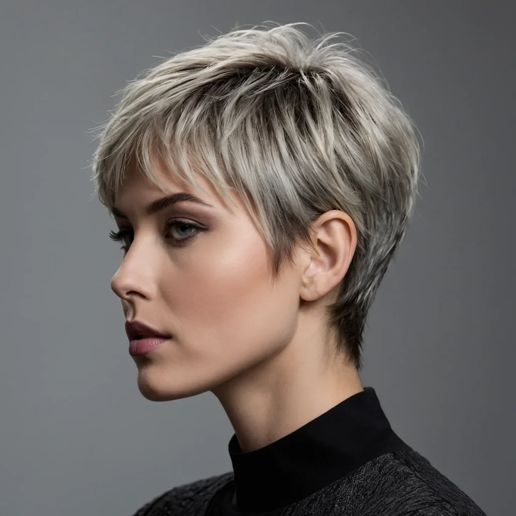 Choppy Pixie with Gray Tones