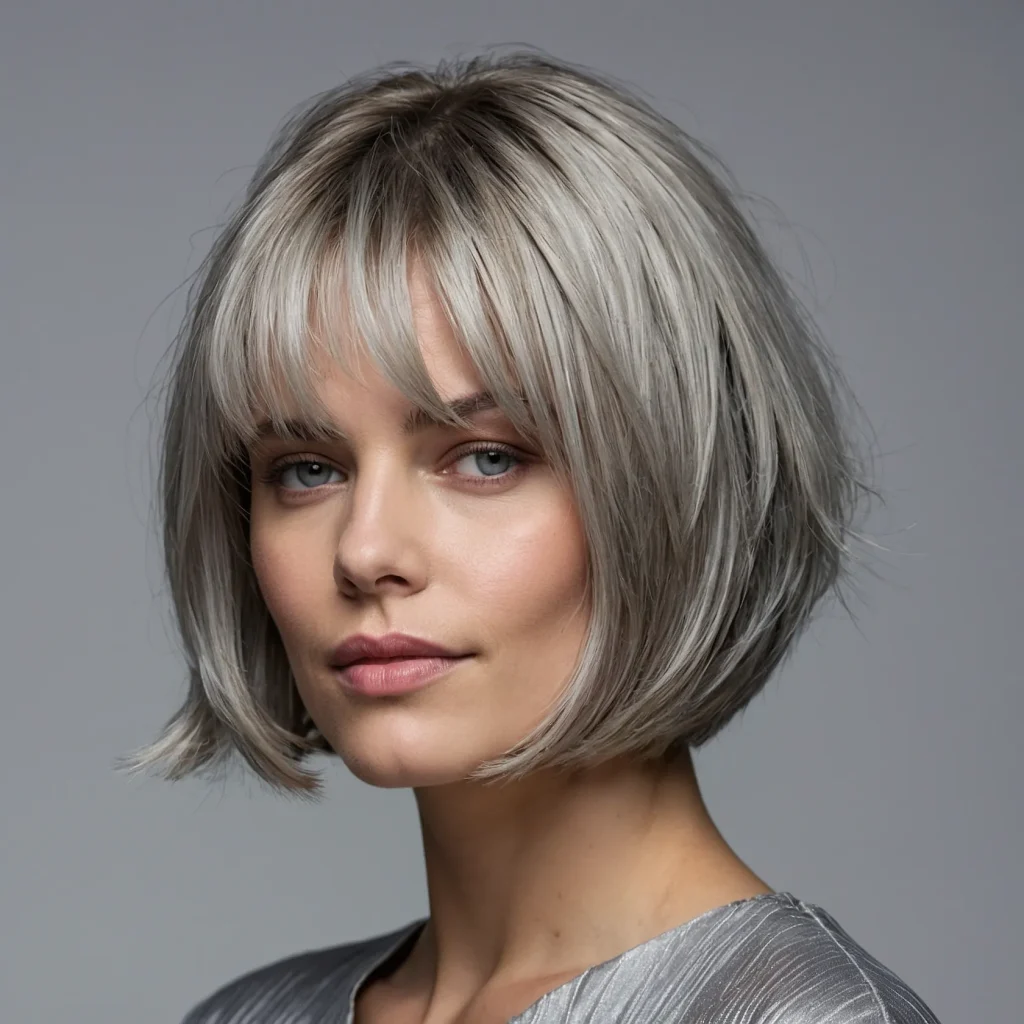 Cool‑Toned Ashy Lob