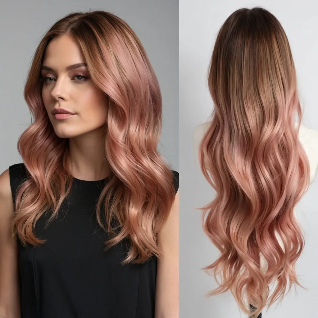 Fine Balayage Rose Gold