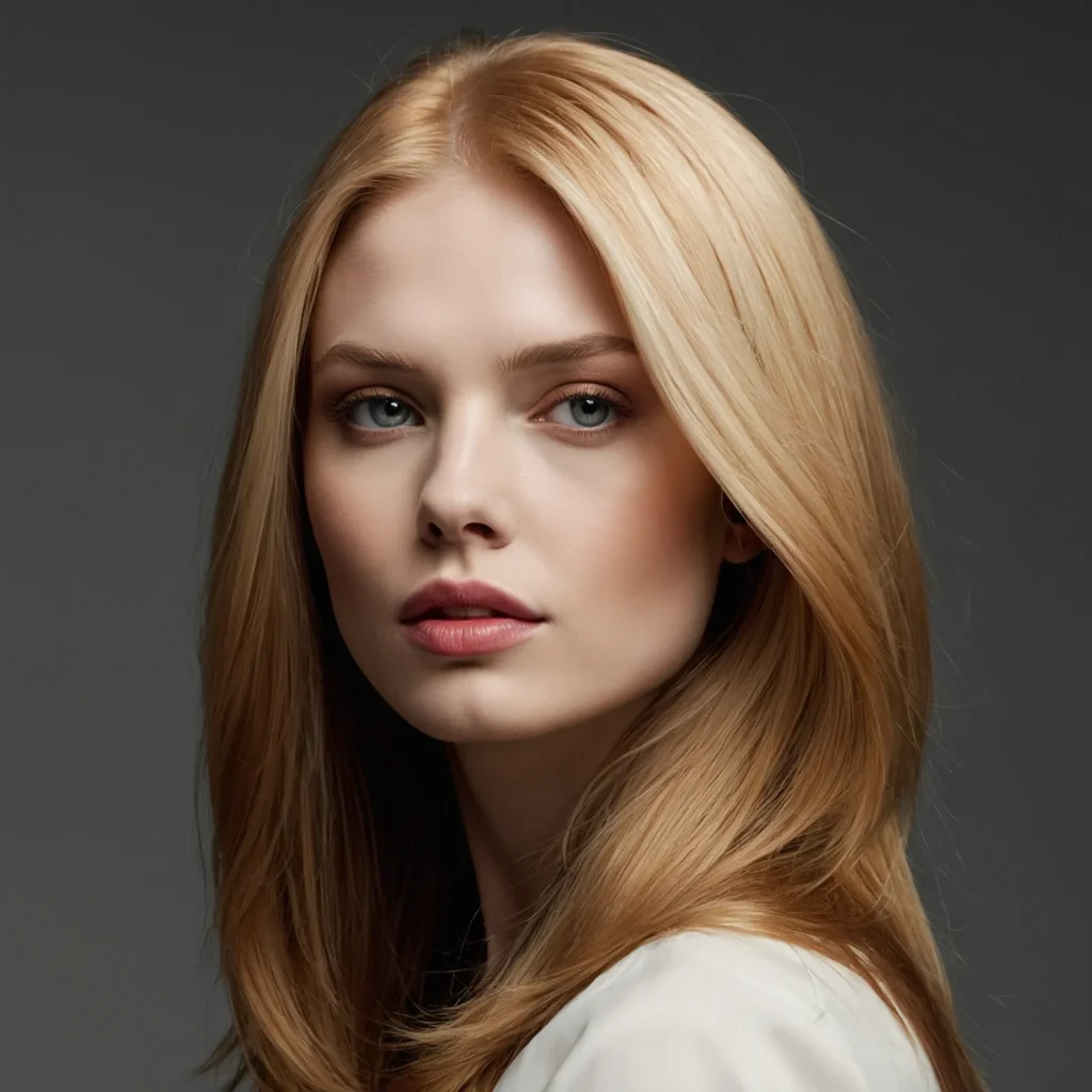 Liquid Red-Gold Straight Style