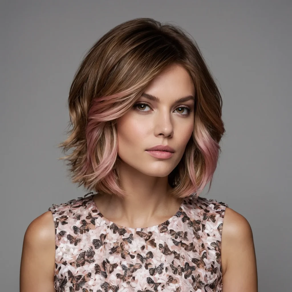 Butterfly Cut with Pink Layers
