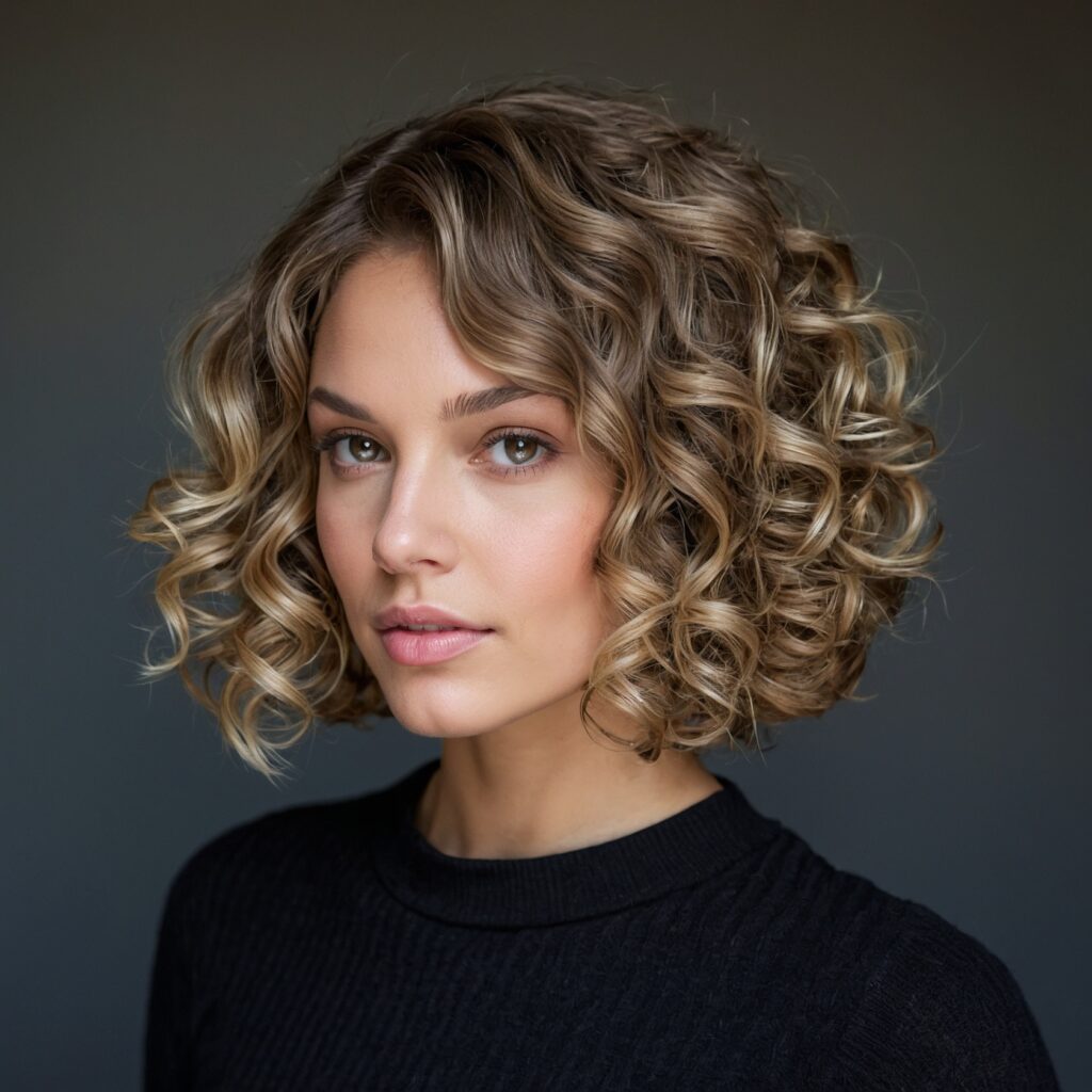 Curly A‑Line Bob
