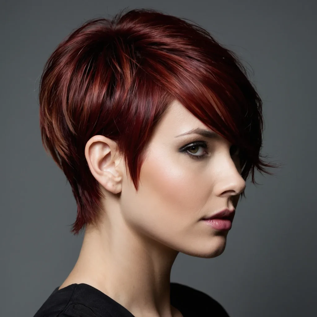 Cherry Red with Bold Highlights