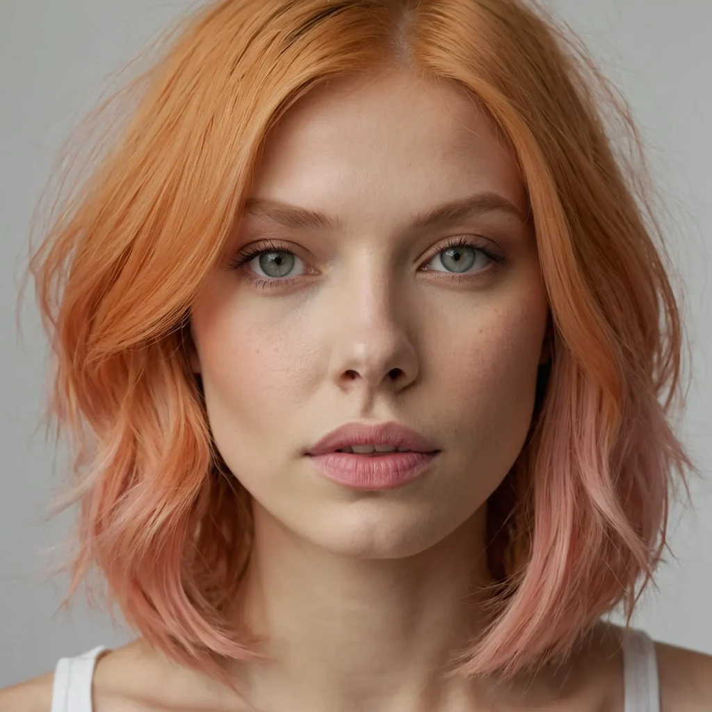 Blorange Peach (Long Bob)