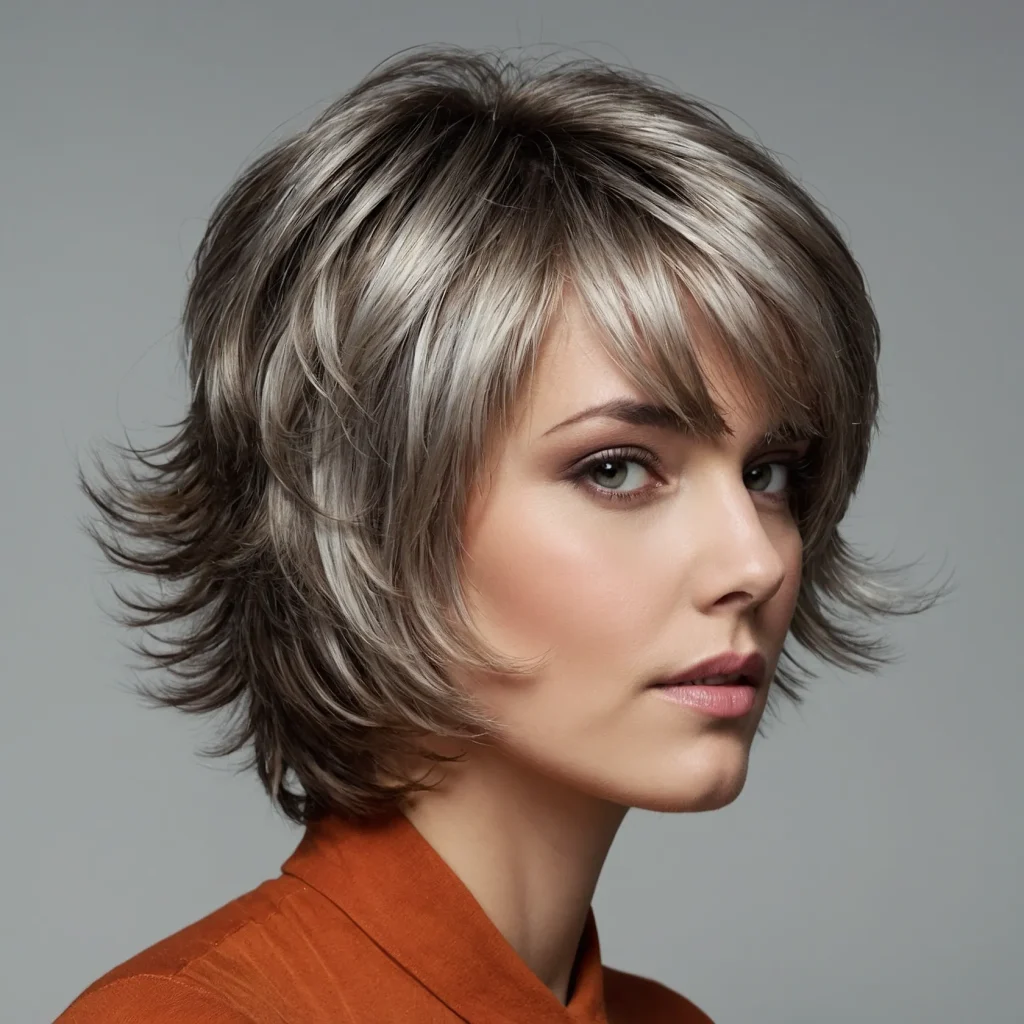 Feathered Shag with Silver Tone