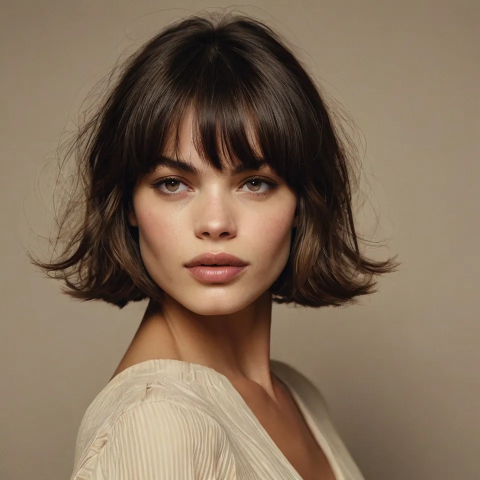 Classic Bardot‑Style Curtain Bangs
