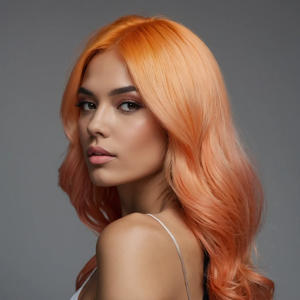 Electric Peach Hair (High‑Vibrancy Statement)