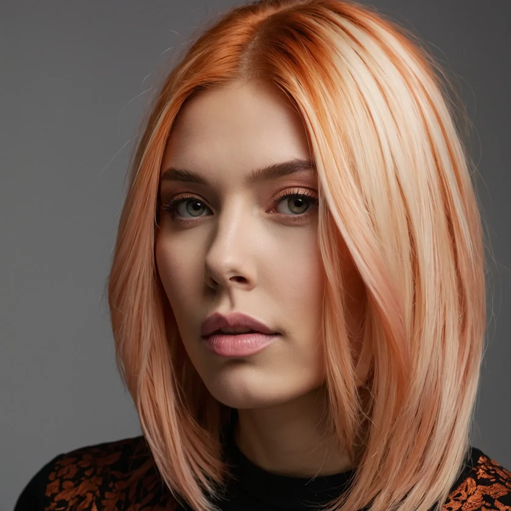 Peach Peek‑a‑Boo (Statement Streaks)
