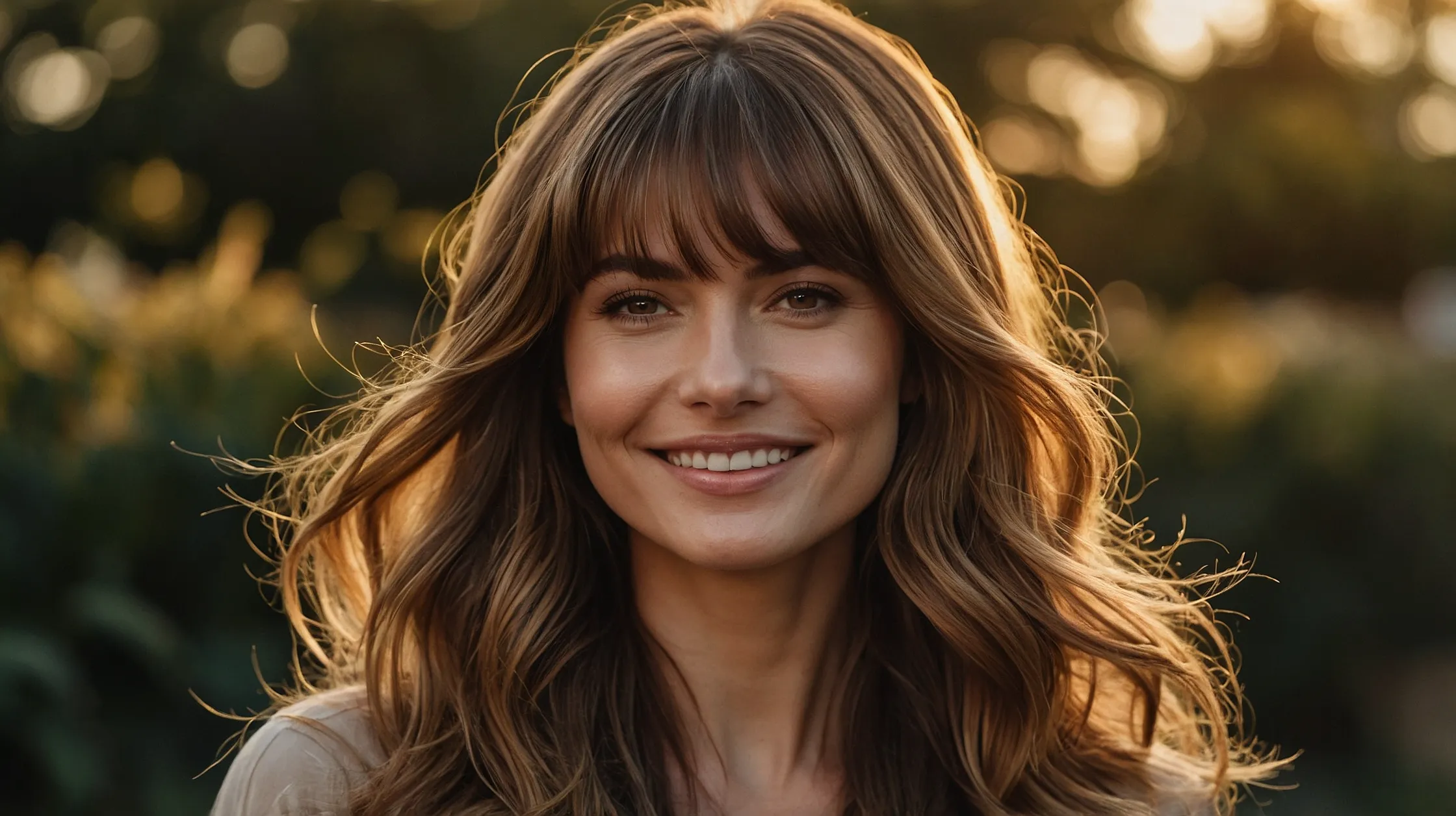 Leonardo Kino XL A woman with long glossy hair styled with sof