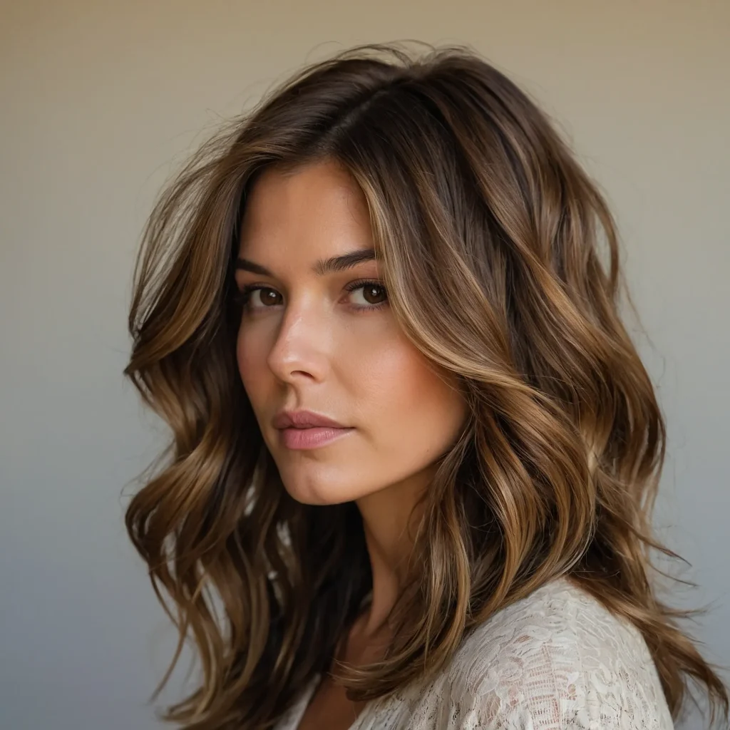 Balayage with Highlights Around Face