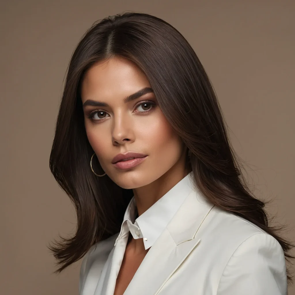 Sleek straight chocolate brown