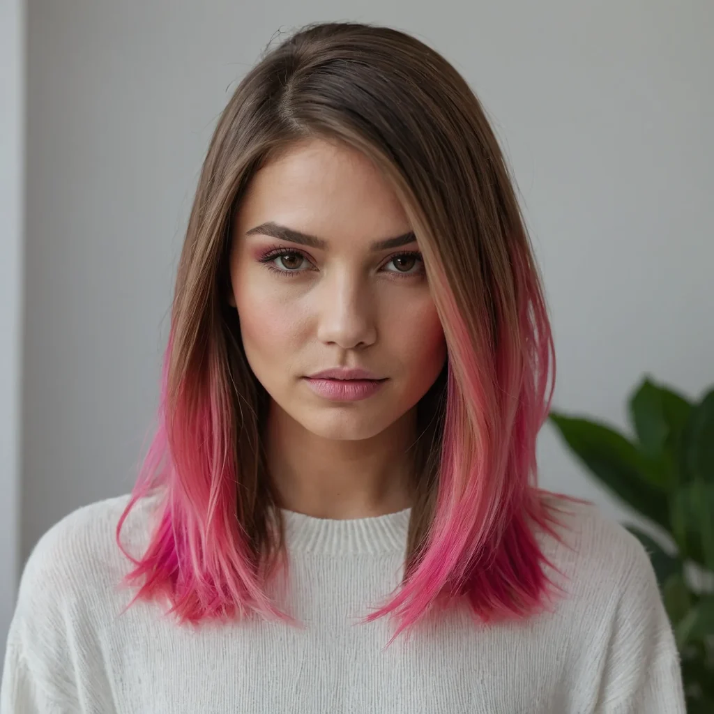 Pink Dip Dye Ends