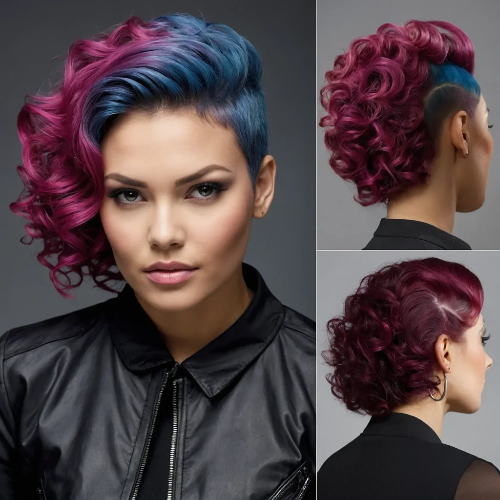 Curls with Shaved Designs