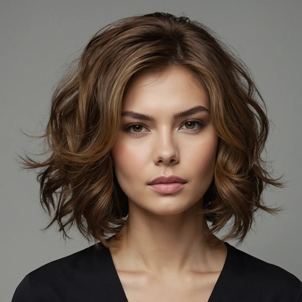 Blunt Layers for Thick Hair