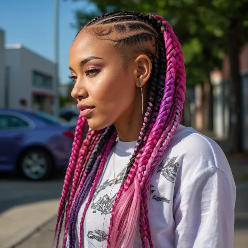 Colorful Cornrows